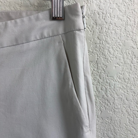 Tibi Flat Front Covered Button Side Slit Pedal Pusher Cropped Pants - Picture 3 of 7